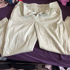 Teal oversized ankle length pants